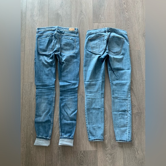 Zara skinny high waist rise 4 gap skinny jeans 26 denim pants set of 2 - Picture 5 of 6